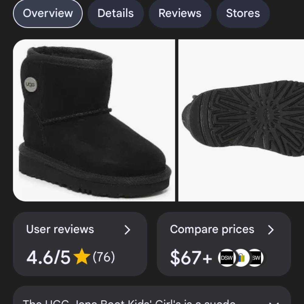 UGG jona toddler girls Black Boots - Picture 7 of 7